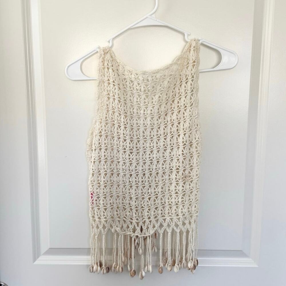 Anna Kosturova Crochet Shell Gypsy Beachy Macrame Festival Top Small - Picture 3 of 6
